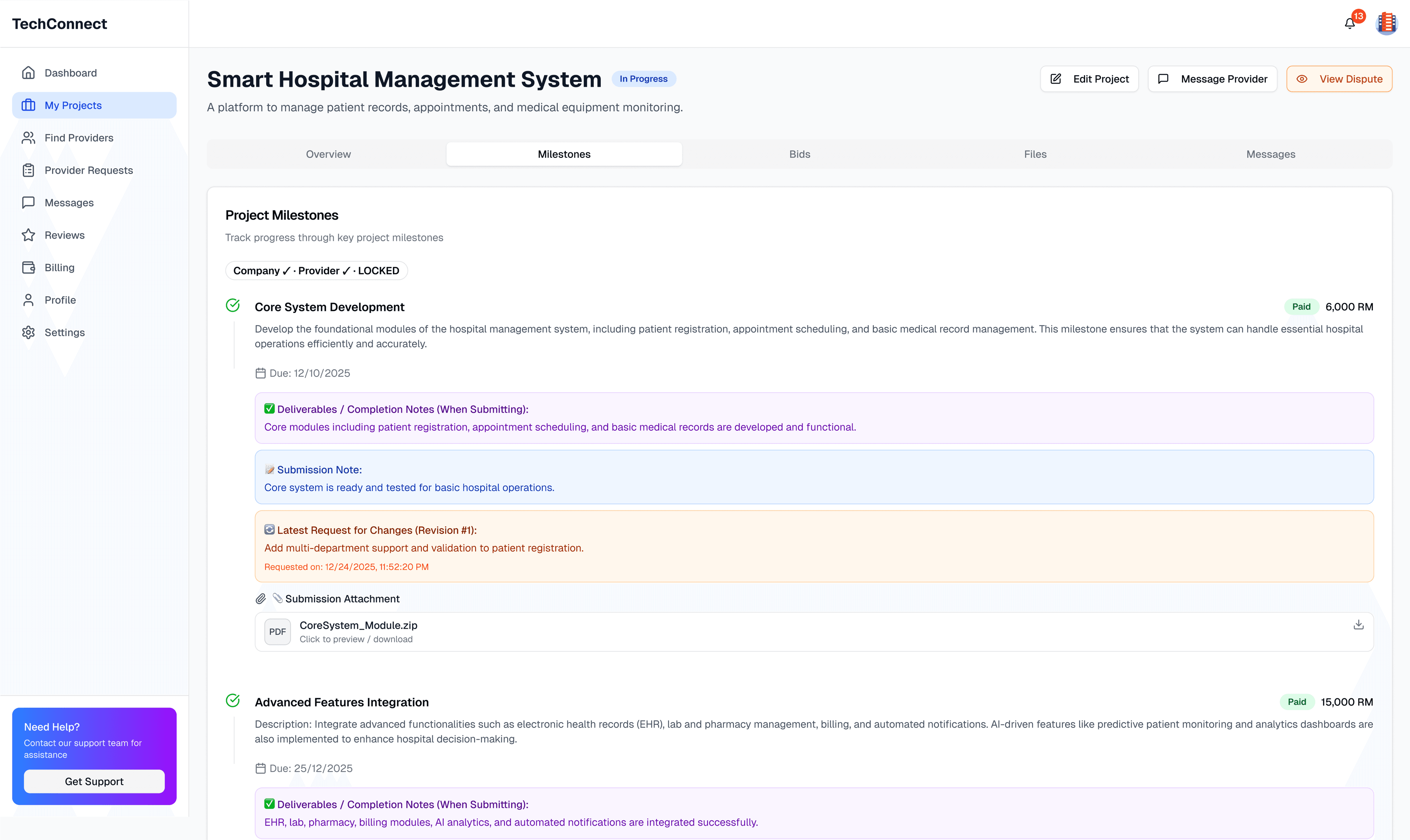Milestone-driven workflow